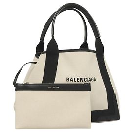 Borsa Tote Cabas S in tela bianca BALENCIAGA 339933 Auth mr1425