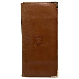 Céline Porta-cartões de identificação em couro vintage Celine Paris marrom