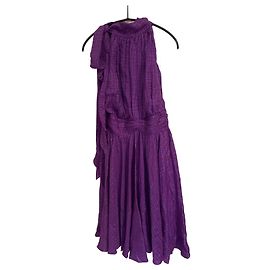 Milly Seiden Neckholder Kleid Lila