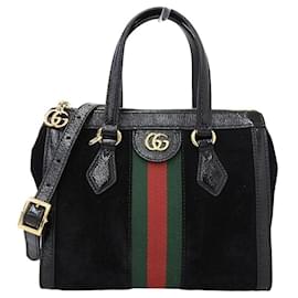 Borsa in suede Gucci Ophidia nera