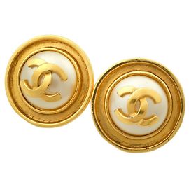 Pendientes Chanel Coco Marca Perla Imitación Vintage