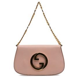 Borsa a tracolla Blondie in pelle di vitello rosa Gucci