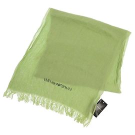 Emporio Armani Rayon-Leinen-Schal hellgrün