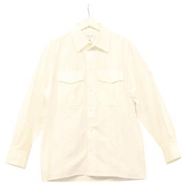 MARINE SERRE Camicia a maniche lunghe in cotone bianca Auth ym055M