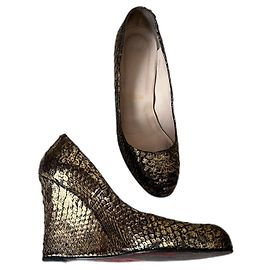 Christian Louboutin Golden Leather Heels