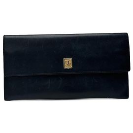 Portafoglio in pelle vintage Dior nero