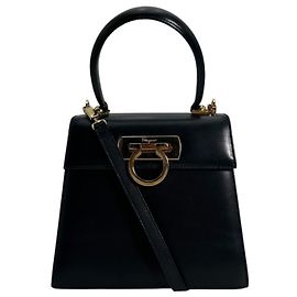 Borsa in pelle nera Salvatore Ferragamo