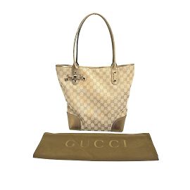 Gucci Beige GG Canvas Tote Bag