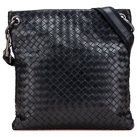 Bottega Veneta Crossbody Intrecciato VN in Nappa Nera