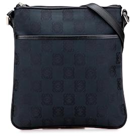 LOEWE Borsa a tracolla in tela Anagram blu - Loewe