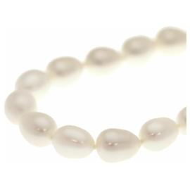 Silver 925 Freshwater Pearl Long Necklace - Autre Marque