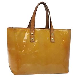 LOUIS VUITTON Monogram Vernis Reade PM Borsa a Mano Beige M91334 LV Auth BA3837