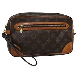 LOUIS VUITTON Monogram Marly Dragonne GM Bolsa Clutch M51825 LV Auth BA3872