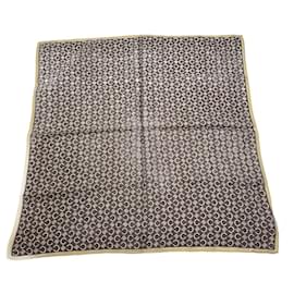 Sciarpa vintage Celine Macadam Monogramm marrone bianco - Céline