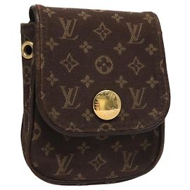 LOUIS VUITTON Monogram Mini Pochette Cancun Pouch Marrone M95313 LV Auth bs27191
