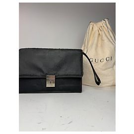Clutch vintage Gucci monogramma nera