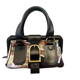 Borsa Céline in lino nero