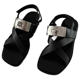 Sandali Hermès Ines in pelle nera