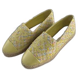 Chanel Espadrilles Gelber Stoff 38 EU
