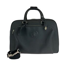 Versace Medusa Black Leather Boston Bag