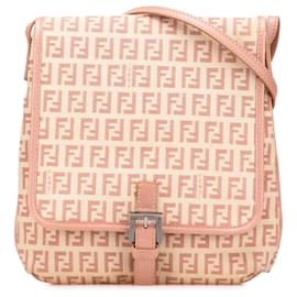 Borsa a tracolla in tela Zucchino marrone Fendi