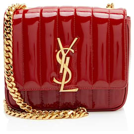 Borsa a Spalla Piccola Vicky in Pelle Patinata Monogramma Saint Laurent