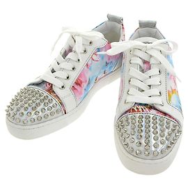 Sneakers in pelle Louis Junior Spike di Christian Louboutin colorati