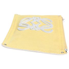 Loewe Pochette Anagram in suede giallo