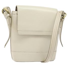 Borsa a spalla in pelle bianca Auth am8778 di BURBERRY