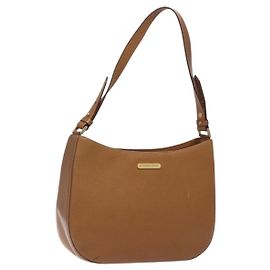Burberry Borsa a spalla in pelle marrone dorato Auth ep9447