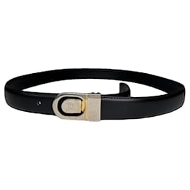 Celine Triomphe schwarze Leder-Gürtel - Céline