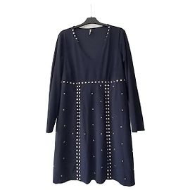 Autre Marque Schwarzes Indies-Kleid mit Stern- und Rundnieten für Frauen in Sehr gutem Zustand Größe 42