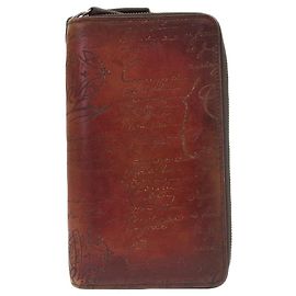 Autre Marque Custodia da viaggio Berluti Caligraphy Patina Bordeaux