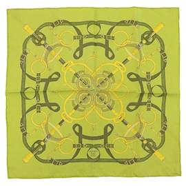 Cintura in seta Hermès con motivo foulard verde