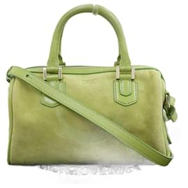 Giorgio Armani Wildleder 2WAY Tasche grün - Autre Marque