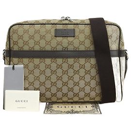 Borsa a tracolla in tela GG Gucci 449173