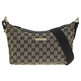 Borsa a Spalla Gucci GG Canvas Grigia