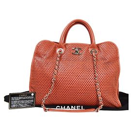 Chanel Up In The Air Top Handle Tote Pelle Perforata Large