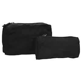 Pochette Prada Nylon 2Set Nera Auth SW1078
