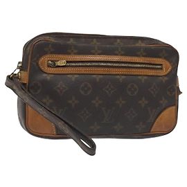 LOUIS VUITTON Monogram Marly Dragonne GM Bolsa Clutch M51825 LV Auth BA3822