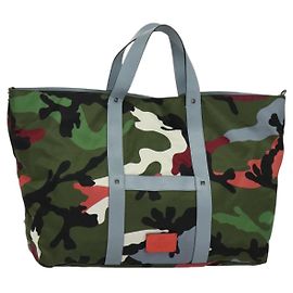 VALENTINO Borsa Tote Camouflage in Nylon Verde Auth bs27104