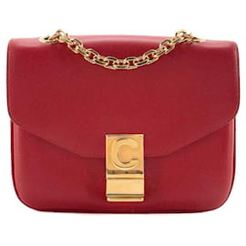 Céline CELINE - Borsa a spalla C Bag Celine in pelle liscia rossa