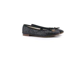 Céline CELINE - Ballerine in pelle nera Celine Triomphe con glitter (T39)