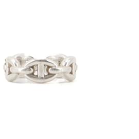 HERMÈS - Bague Chaîne Ancre Hermès en argent (taille 50)