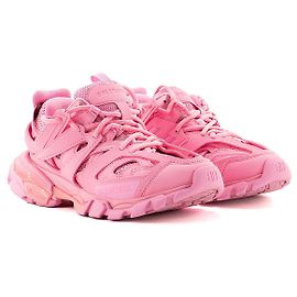 BALENCIAGA - Sneakers Track Balenciaga aus Leder und Stoff in Rosa (T37)