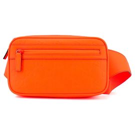 GUCCI - Borsa a cintura PM Gucci in pelle effetto gomma arancione fluo