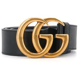 GUCCI - Gucci GG Schnalle Gürtel aus schwarzem Leder (T75)