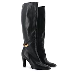CELINE - Celine Absatzstiefel aus schwarzem Leder (T37) - Céline