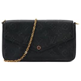 LOUIS VUITTON - Pochette Felicie di Louis Vuitton in pelle empreinte nera