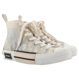 DIOR - B23 Sneakers Dior in tela obliqua grigia (taglia 38,5)